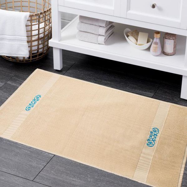 Giz Home Moon Banyo Paspası 80X120 Turkuaz Nakışlı