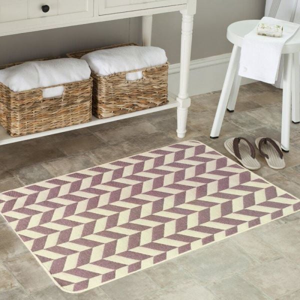 Giz Home Solo Paspas 60X90 Krem Pembe Zigzag