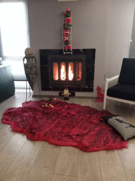 Giz Home Alaska Peluş Post Halı 120x180 Kırmızı Kırçıllı