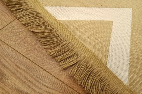 Giz Home Boho Jüt Halı Zigzag Bej