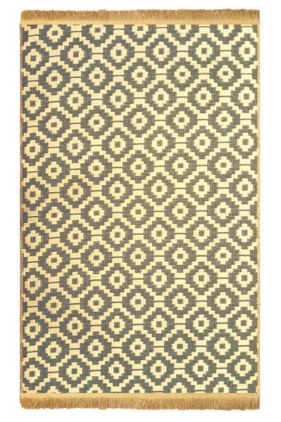 Giz Home Boho Jüt Halı Geo Yeşil