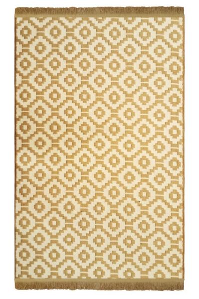 Giz Home Boho Jüt Halı Geo Bej