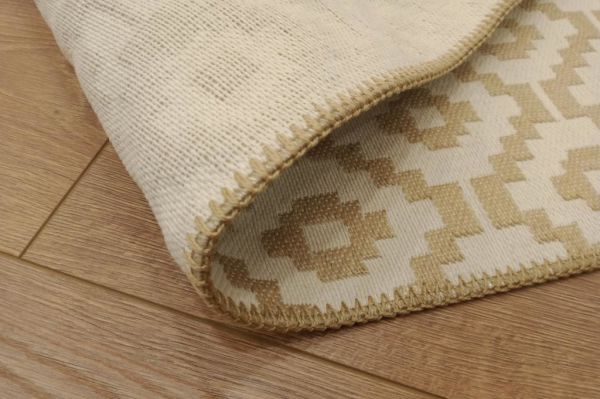 Giz Home Boho Jüt Halı Geo Bej