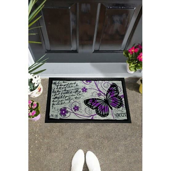 Giz Home İtalyan Format Kapı Paspası 40X68 Kelebek