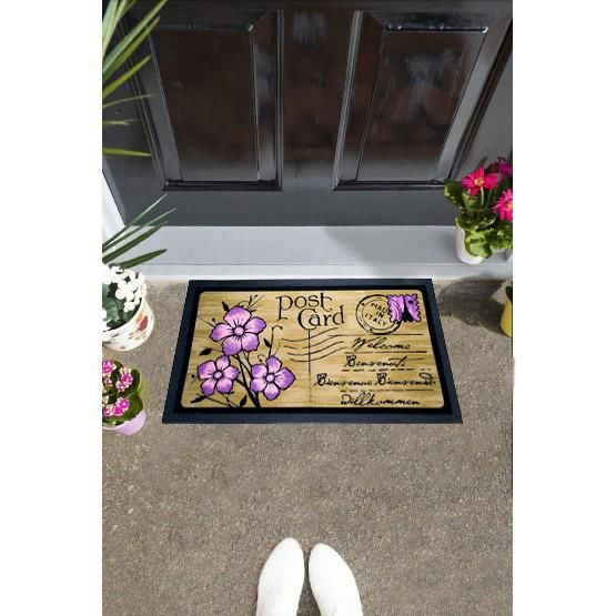 Giz Home İtalyan Format Kapı Paspası 40X68 Post Card