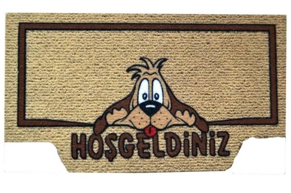 Giz Home İtalyan Kokardo Kapı Paspası 40X70 Happy Dog
