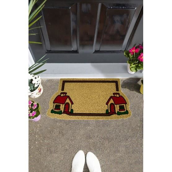 Giz Home İtalyan Kokardo Kapı Paspası 40X70 İkiz Evler