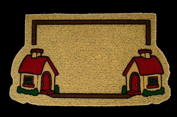 Giz Home İtalyan Kokardo Kapı Paspası 40X70 İkiz Evler