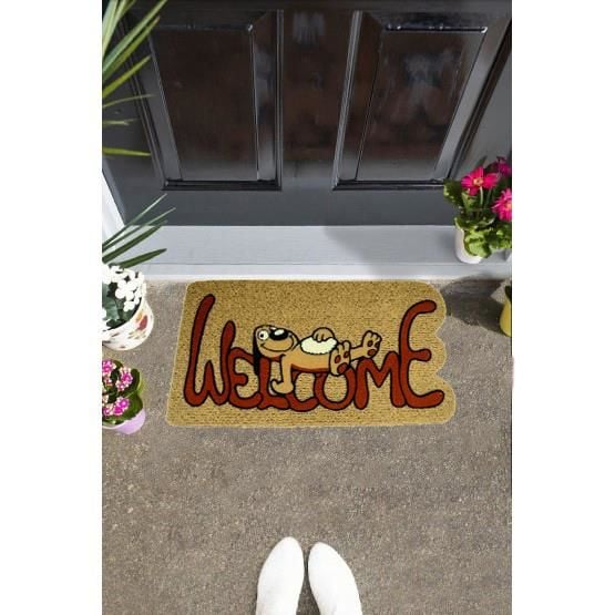 Giz Home İtalyan Kokardo Kapı Paspası 40X70 Relax Köpek