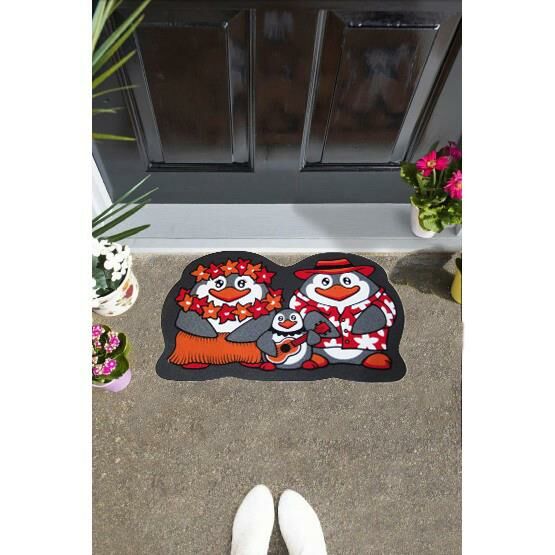 Giz Home İtalyan Sempatik Kapı Paspası 40X68 Penguen