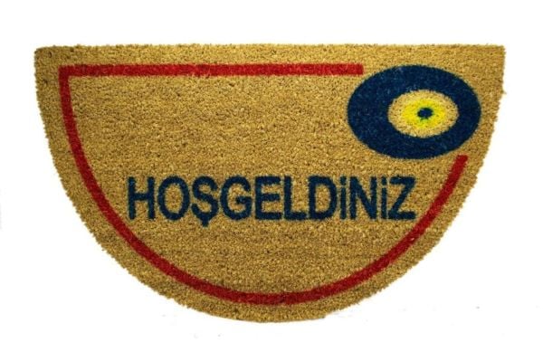 Giz Home Koko Kapı Paspası 40X70 Yarımay Hoşgeldin Nazar Boncuğu