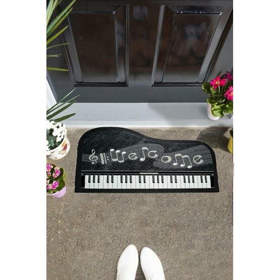 Giz Home İtalyan Sempatik Kapı Paspası 40X68 Piano Forte