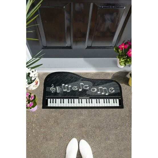 Giz Home İtalyan Sempatik Kapı Paspası 40X68 Piano Forte