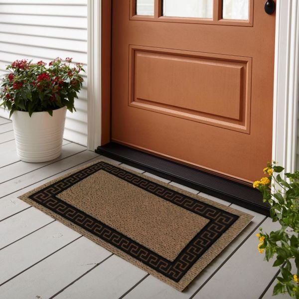 Giz Home İtalyan Kokardo Kapı Paspası 40X70 Kahve Bordür
