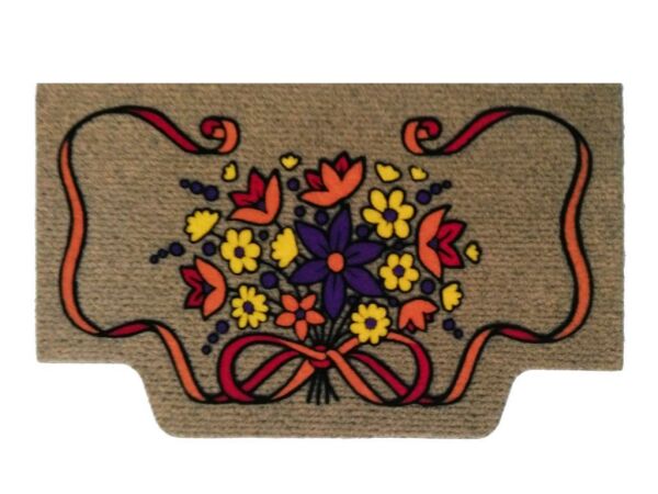 Giz Home İtalyan Kokardo Kapı Paspası 40X70 Çiçek Buketi
