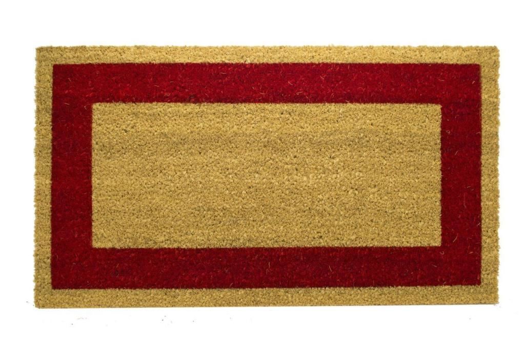 Giz Home Koko Kapı Paspası 40X70 Bej Kırmızı Çerçeveli