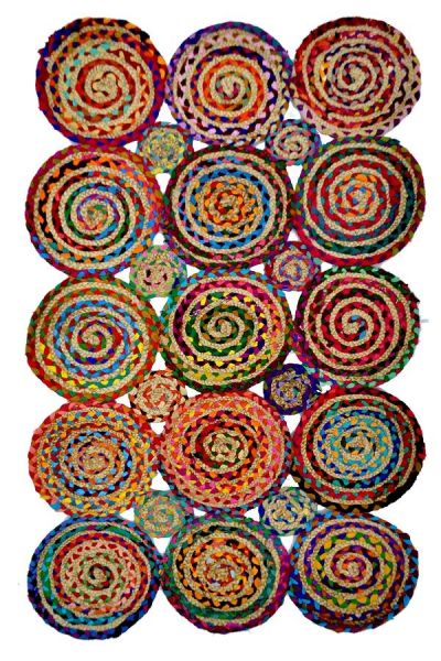 Giz Home Bolero Jüt Örgü Halı 80X140 D5-2211 Dikdörtgen Multi