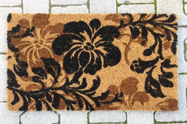 Giz Home Koko Kapı Paspası 40X70 Kahve Çiçekli