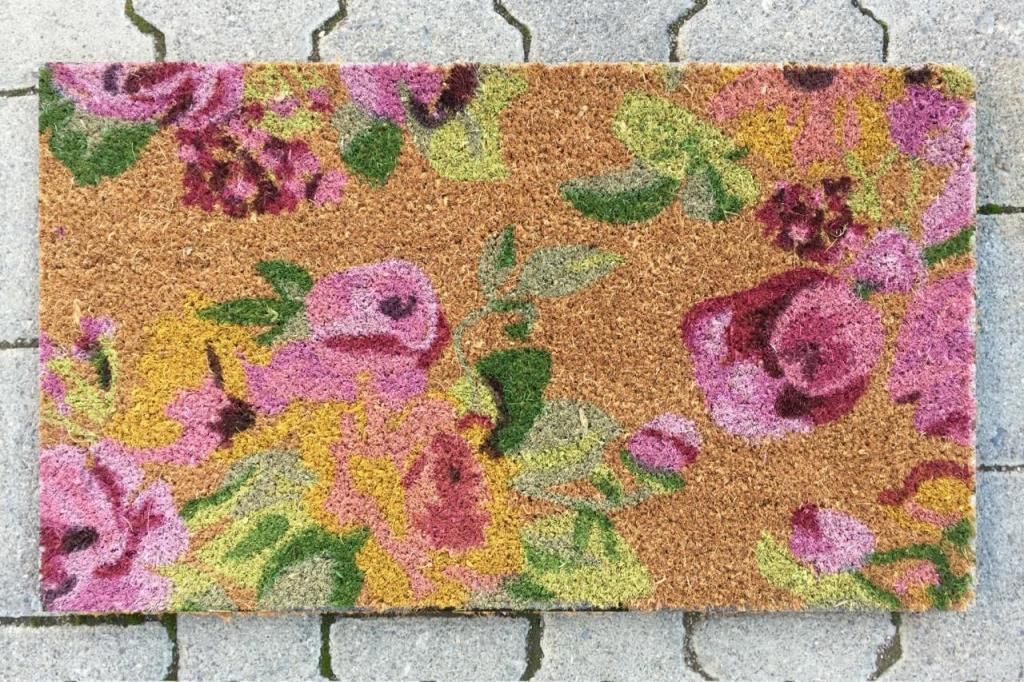 Giz Home Koko Kapı Paspası 40X70 Lila Çiçekli
