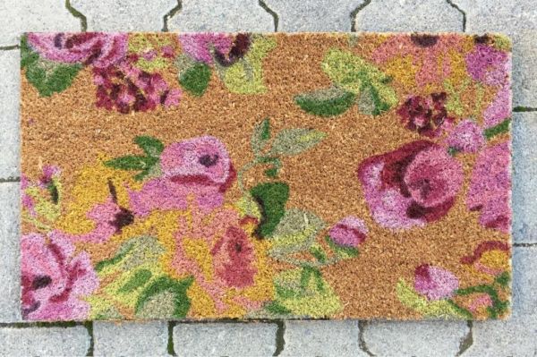 Giz Home Koko Kapı Paspası 40X70 Lila Çiçekli