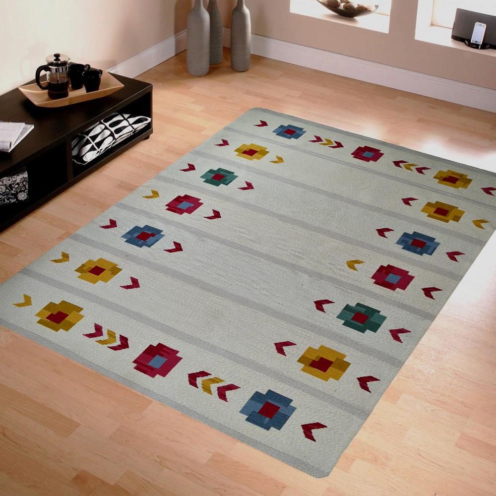 Giz Home Molly Çift Taraflı Kilim Ml13 Kırmızı Etnik Desen