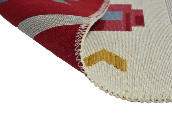 Giz Home Molly Çift Taraflı Kilim Ml13 Kırmızı Etnik Desen