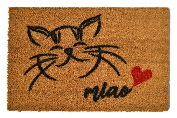 Giz Home Koko Kapı Paspası 40X60 Kalpli Kedi