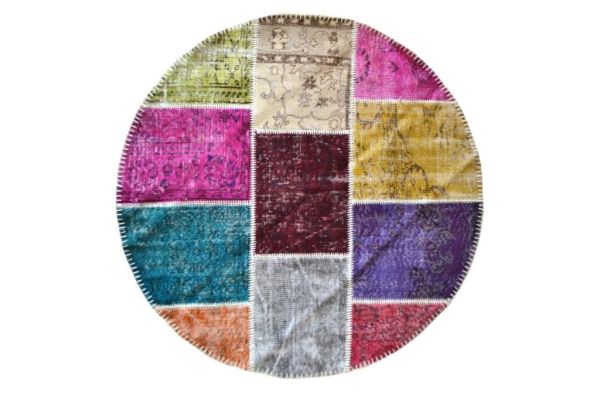 Giz Home Anadolu Patchwork El Örgüsü Halı 150X150