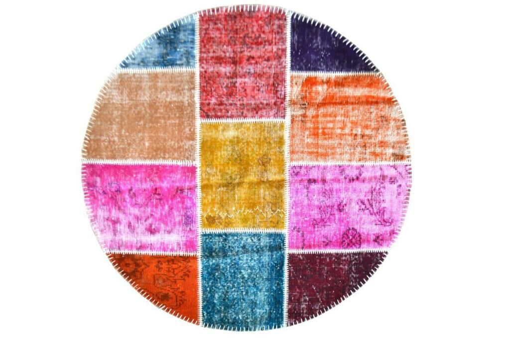 Giz Home Anadolu Patchwork El Örgüsü Halı 150X150
