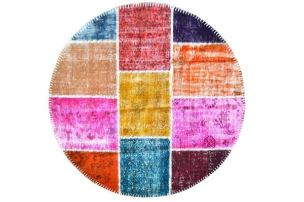 Giz Home Anadolu Patchwork El Örgüsü Halı 150X150