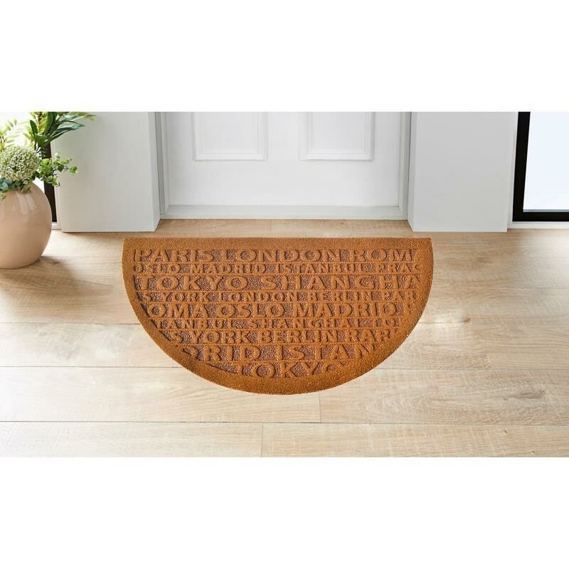Giz Home Parga Yarımay Kapı Paspası 40X75 Kahve Şehir