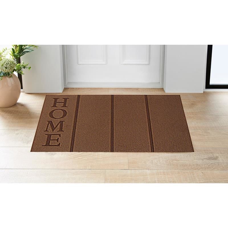 Giz Home Parga Kapı Paspası 40X75 Kahve Çizgili