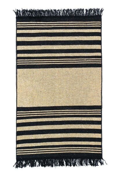 Giz Home Lara Pamuklu Kilim LR02 Siyah Sarı