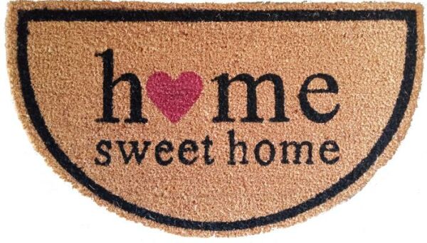 Giz Home Koko Kapı Paspası 33X55 Home Sweet Home Yarımay