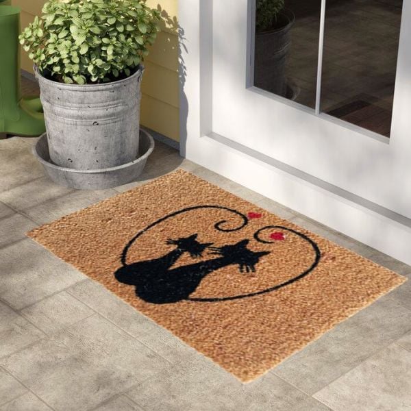 Giz Home Koko Kapı Paspası 35X60 Kuyruklu Kedi
