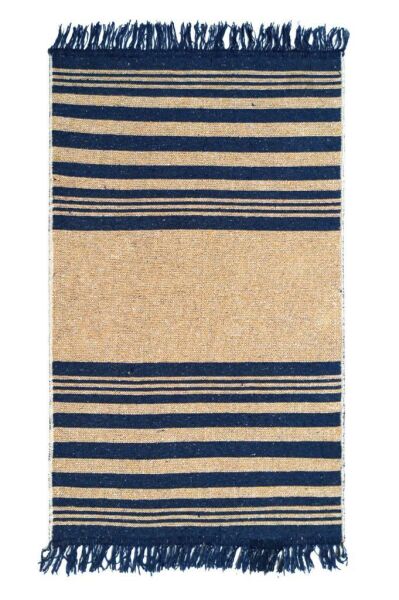 Giz Home Lara Pamuklu Kilim LR02 Lacivert Sarı