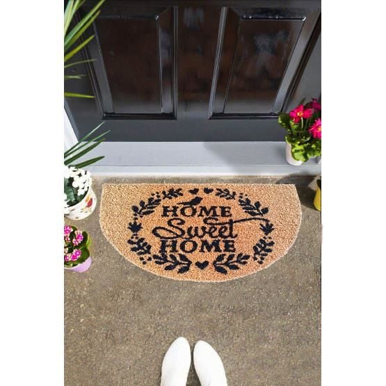 Giz Home Koko Kapı Paspası 40X70 Home Sweet Home Yarımay