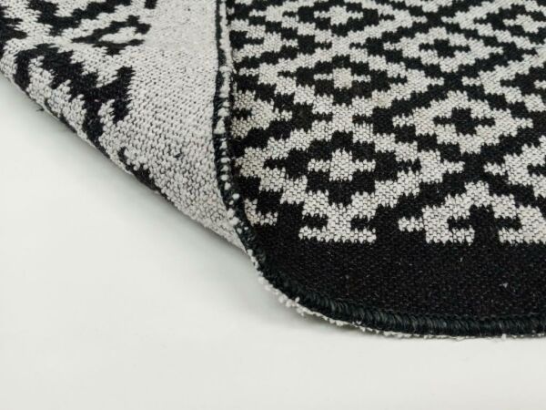 Giz Home Lara Pamuklu Kilim LR01 Siyah Beyaz