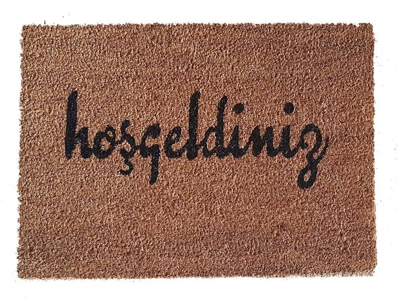 Giz Home Koko Kapı Paspası 40X60 Hoşgeldiniz Elyazısı