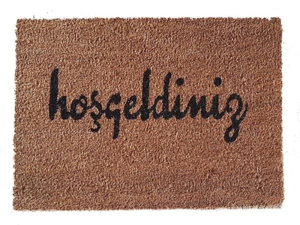 Giz Home Koko Kapı Paspası 40X60 Hoşgeldiniz Elyazısı