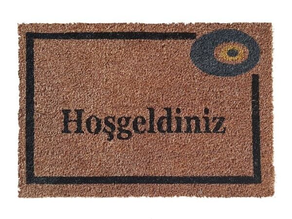 Giz Home Koko Kapı Paspası 40X60 Hoşgelginiz Nazar Boncuğu
