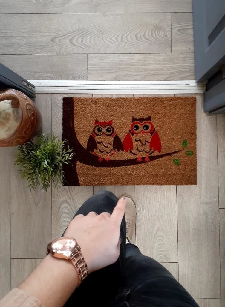 Giz Home Koko Kapı Paspası 40X60 Daldaki Baykuşlar