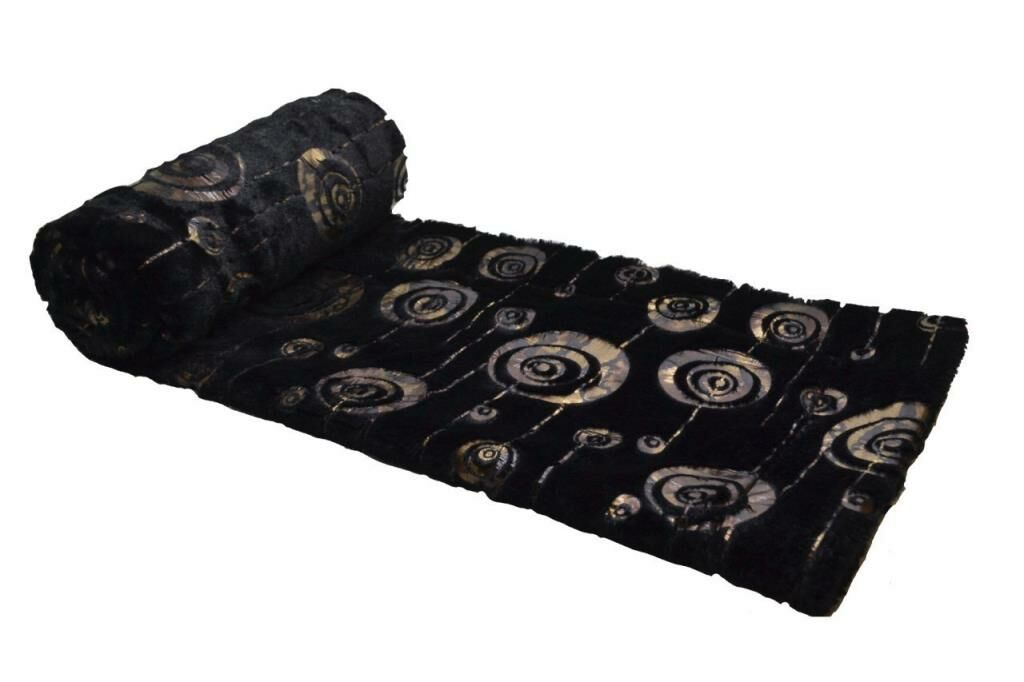 Giz Home Brisa TV Battaniyesi 127X152 Siyah Halkalı