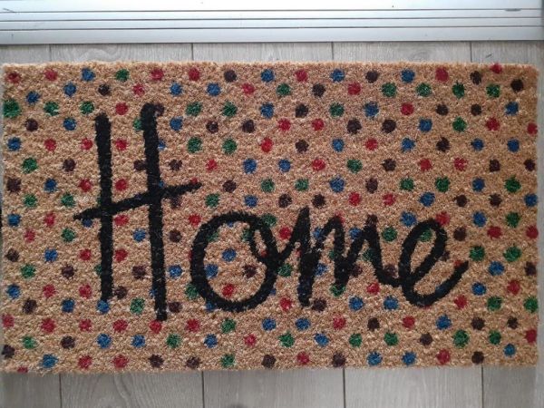 Giz Home Koko Kapı Paspası 40X70 Renkli Benekli Home