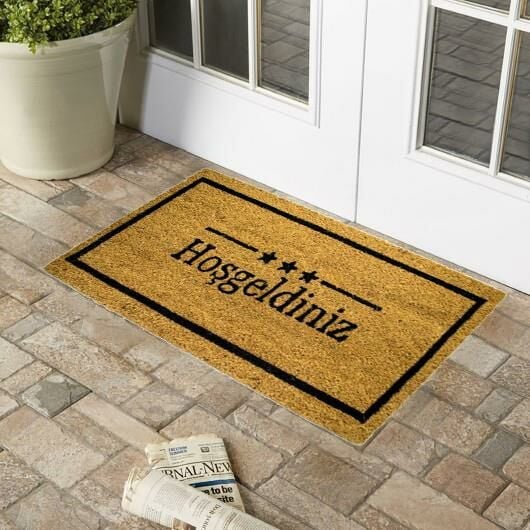 Giz Home Koko Kapı Paspası 33X60 Hoşgeldiniz 3 Yıldız