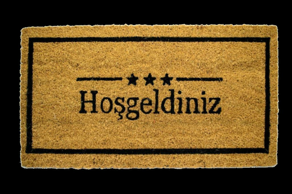 Giz Home Koko Kapı Paspası 33X60 Hoşgeldiniz 3 Yıldız