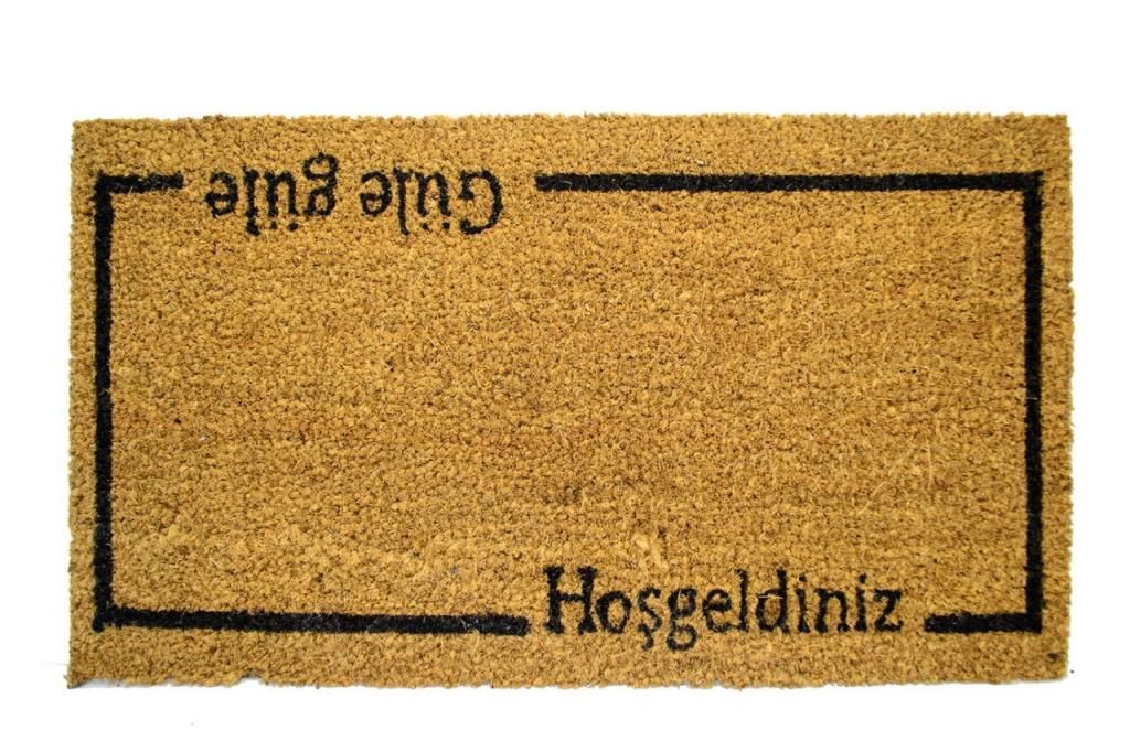 Giz Home Koko Kapı Paspası 40X60 Hoşgeldiniz-Gülegüle