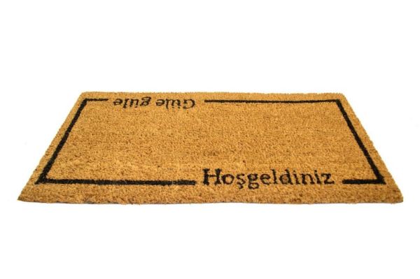 Giz Home Koko Kapı Paspası 40X60 Hoşgeldiniz-Gülegüle