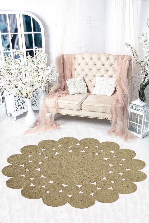 Giz Home June Jüt Halı 120X120 JN110