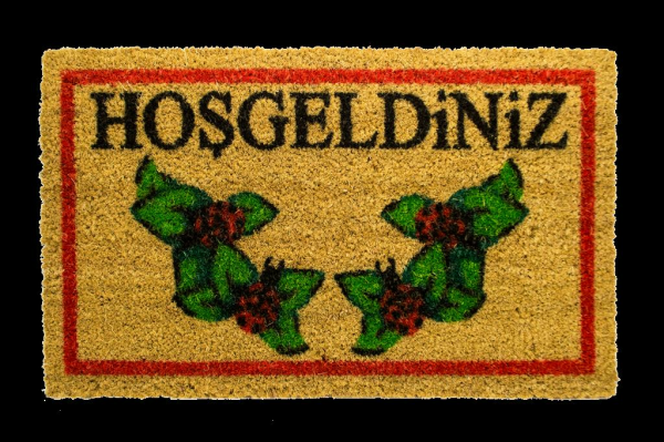 Giz Home Koko Kapı Paspası 33X55 Hoşgeldiniz Uğur Böceği